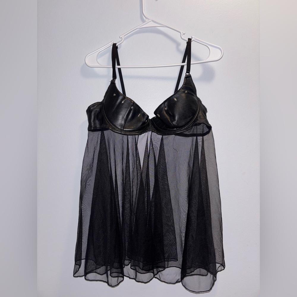 Chic Black Sheer Chemise